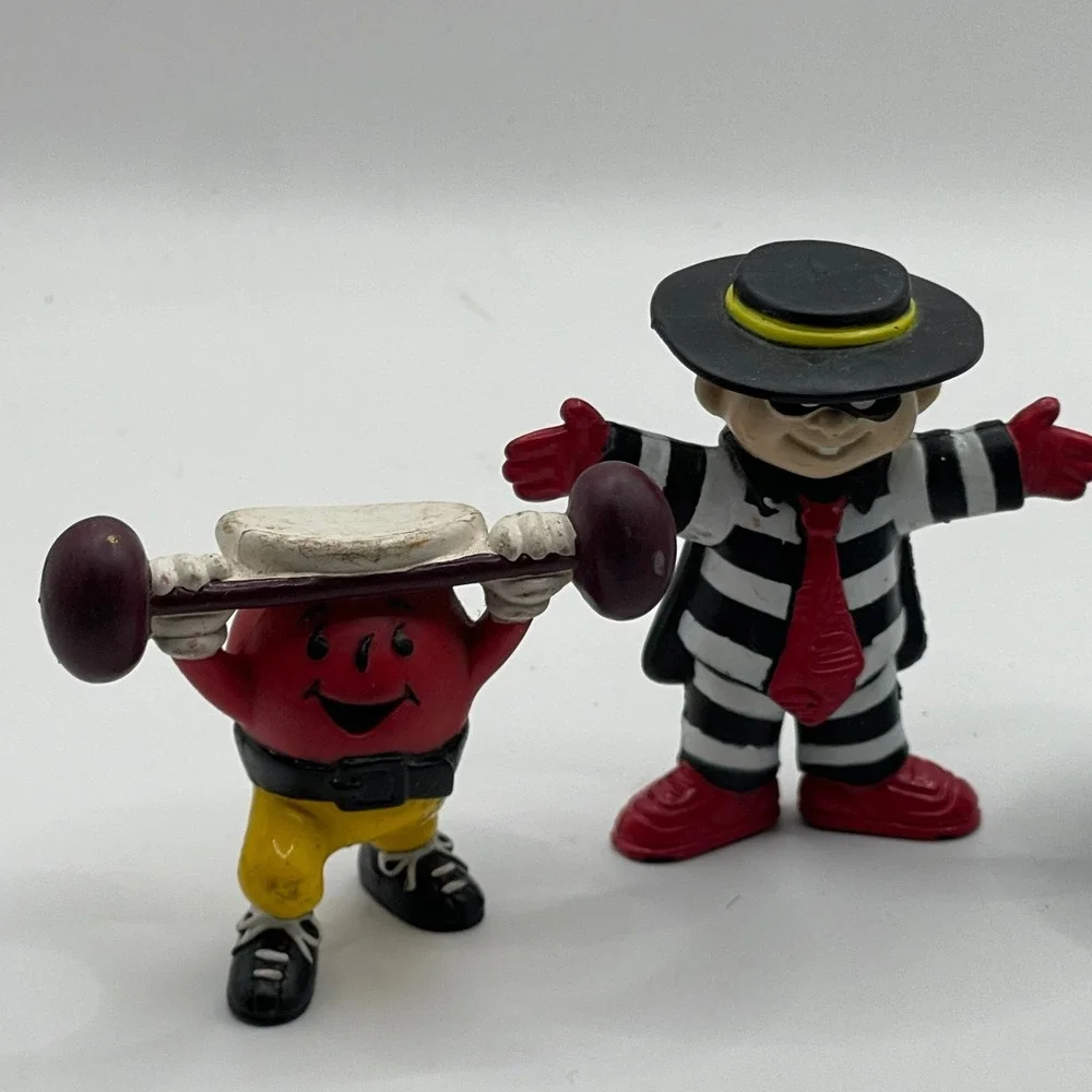 VTG 90s PVC Figure Lot McDonald's Hamburglar Cookie Monster Goofy Kool-Aid Man